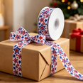 thumbnail image 4 of Star Ribbon 5 Yards Red White Blue Wired Patriotic Striped USA Fabric for Independence Day Memorial Day Crafts Gift Wrapping Celebration Decoration Use, 4 of 5