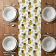 thumbnail image 6 of Summer Pineapple Table Runner - 108 Inch Long, Kitchen Dining Table Runner Dresser Scarves, Tropical Plants Fruit Yellow Grey Blocks Farmhouse Decor for Coffee Tables Wedding Party Banquet, 6 of 8