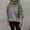 Grey, variant on sweaters for women Womens Loose Long Sleeve Knit Sweater Casual O Neck Pullover Distressed Sweater Tops M