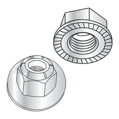 5 Dadi Autobloccanti M6 Con Flangia E Inserto In Nylon - DIN 6926 Acciaio Inox A2