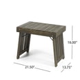 thumbnail image 4 of Foldable Acacia Wood End Table with Slat Top, Space Saving Grey Side Table, 4 of 10