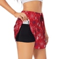 thumbnail image 3 of Lsque Snowflake Symphony Printed Women's Running Shorts with Liner Pockets,Elastic Quick Dry Workout Athletic Gym Yoga Shorts,Womens High Waist Shorts-, 3 of 9