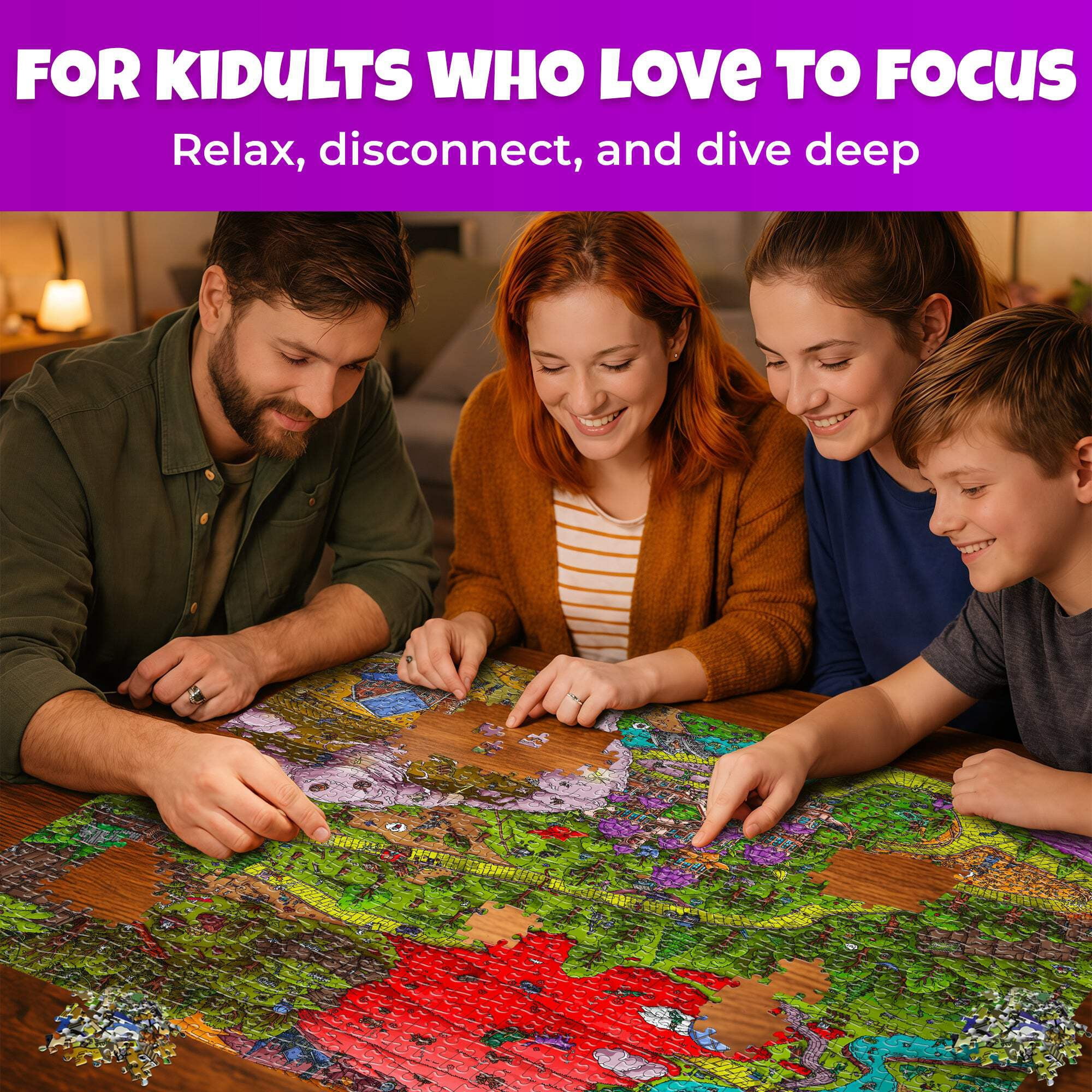 Quokka 1000 Piece Puzzle for Adults  Emerald Kingdom — Fantasy Adult Puzzles with Secret Tasks & Fairy Tale