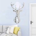 thumbnail image 2 of Silver-XL (86*51CM)-Pegatina de pared con espejo de cabeza de ciervo Ormromra LKX-1194, 2 of 4