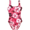 Women's Plus Print Rib Tank Swimsuit