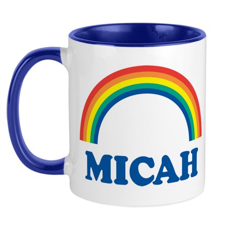 

CafePress - MICAH (Rainbow) Mug - Ceramic Coffee Tea Novelty Mug Cup 11 oz