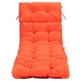 thumbnail image 5 of Topbuy Patio Chaise Lounge Cushion Recliner Quilted Thick Padded Seat Cushion w/Ties Orange, 5 of 7