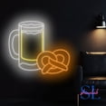 thumbnail image 2 of Shinelab Beer Stein and Pretzel Neon Sign, Oktoberfest Beer Pretzel Led Sign, German Pretzel Bar Wall Art Decor 595, 2 of 5