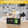 thumbnail image 6 of GRANNY SAYS Toy Storage Organizer, Kids Large Toy Box 135L Metal Toy Chest with Locking Wheels, Black, 6 of 10