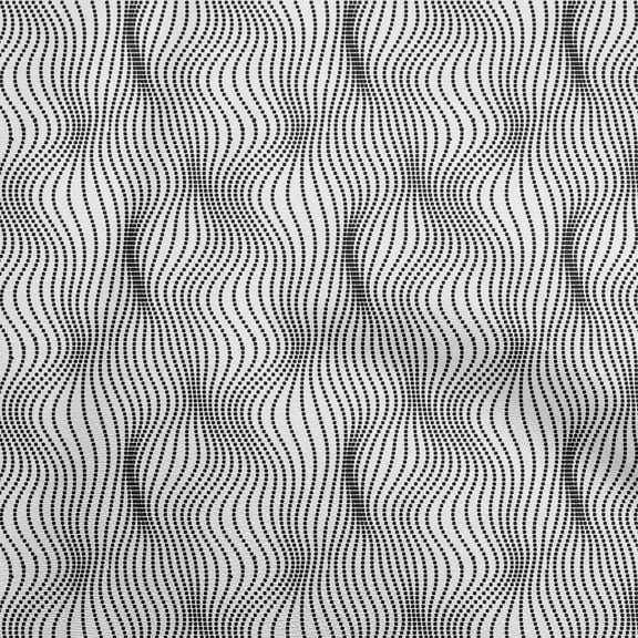 oneOone Cotton Cambric White Fabric Moire Fabric For Sewing Printed Craft Fabric By The Yard 42 Inch Wide