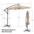 thumbnail image 3 of JUSTLET 10' Outdoor Hanging Offset Cantilever Umbrella for Patio(No Base), Beige, 3 of 10
