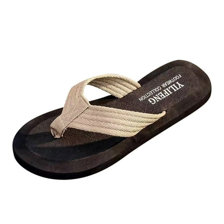 

Sandals Men Beach Bottom Flat Flip Flop Sandal Eva Beige 39