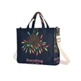 thumbnail image 7 of FORMRS Womens Corduroy Tote Bag Crossbody Shoulder Handbag with Pocket, Blue Christmas Light, 7 of 7
