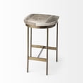 thumbnail image 4 of Millie 16.5L x 18.0W x 26.0H Gray Hair On Leather Hide Stool, 4 of 11