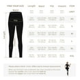 thumbnail image 6 of GymCope Women's High Waist Ankle Yoga Leggings Workout Pants with Two Side Pockets, Black L, 6 of 8