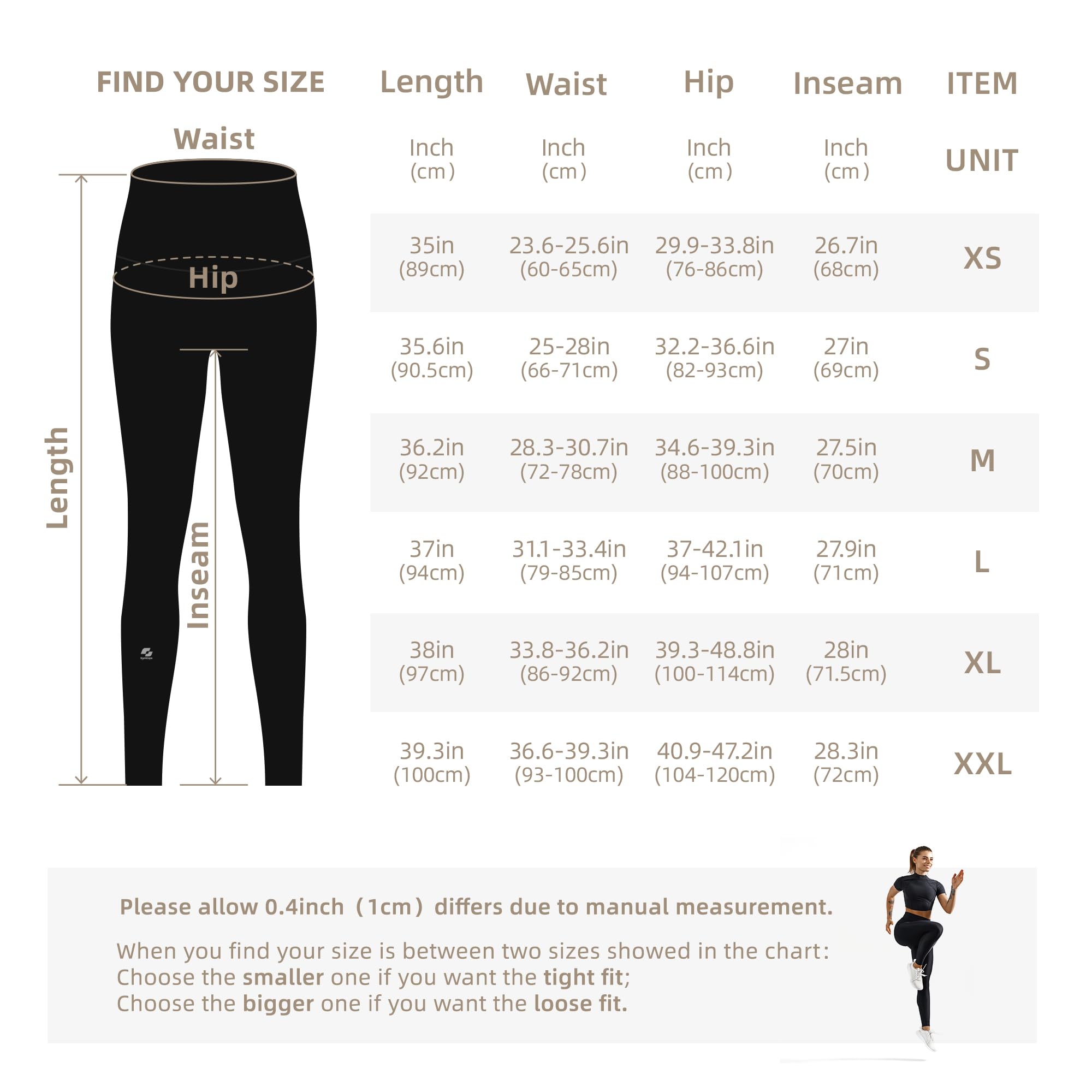GymCope Women's High Waist Ankle Yoga Leggings with Side Pockets photo 5