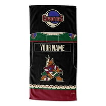 Arizona Coyotes NHL Jersey Personalized Beach Towel, 30" x 60"
