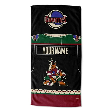Arizona Coyotes NHL Jersey Personalized Beach Towel 30 x 60