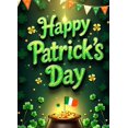 thumbnail image 5 of LUUFILx St Patricks Day Banner Happy Decoration Backdrop Party Supplies Clover Background Lucky Props Event Celebration Festive Decor Green Shamrock, 5 of 9