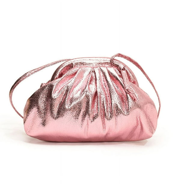 Bolso Hombro Mano Plisado PU para Mujer Gran Capacidad