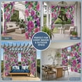 thumbnail image 5 of 1 Panel Outdoor Curtains for Patio Waterproof 54"x84", Purple Flowers Weatherproof Privacy Outsides Curtains, Spring Watercolor Floral Leaves Botanical Beige Grommet Thermal Drapes for Cabana Porch, 5 of 8