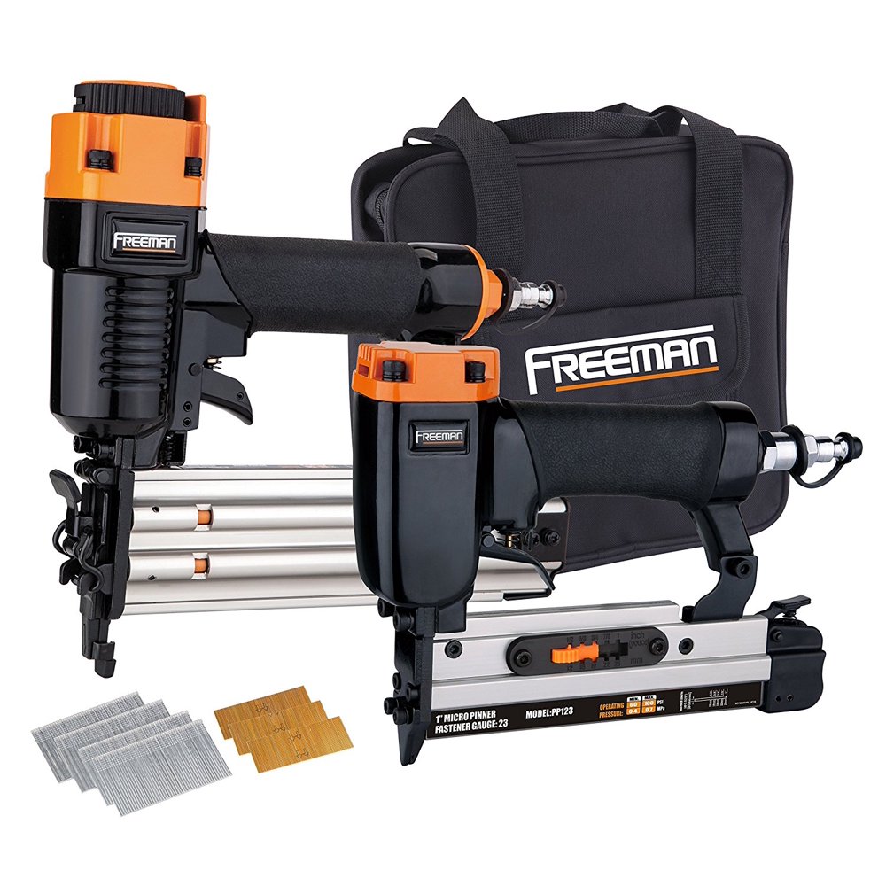Freeman PPPBRCK 2Piece Pneumatic Brad/Pinner Finishing Kit with Nails