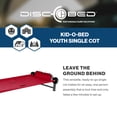 thumbnail image 3 of Disc-O-Bed Youth Single Cot Kid-O-Bed with Storage Organizer & Carry Bag, Red, 3 of 14