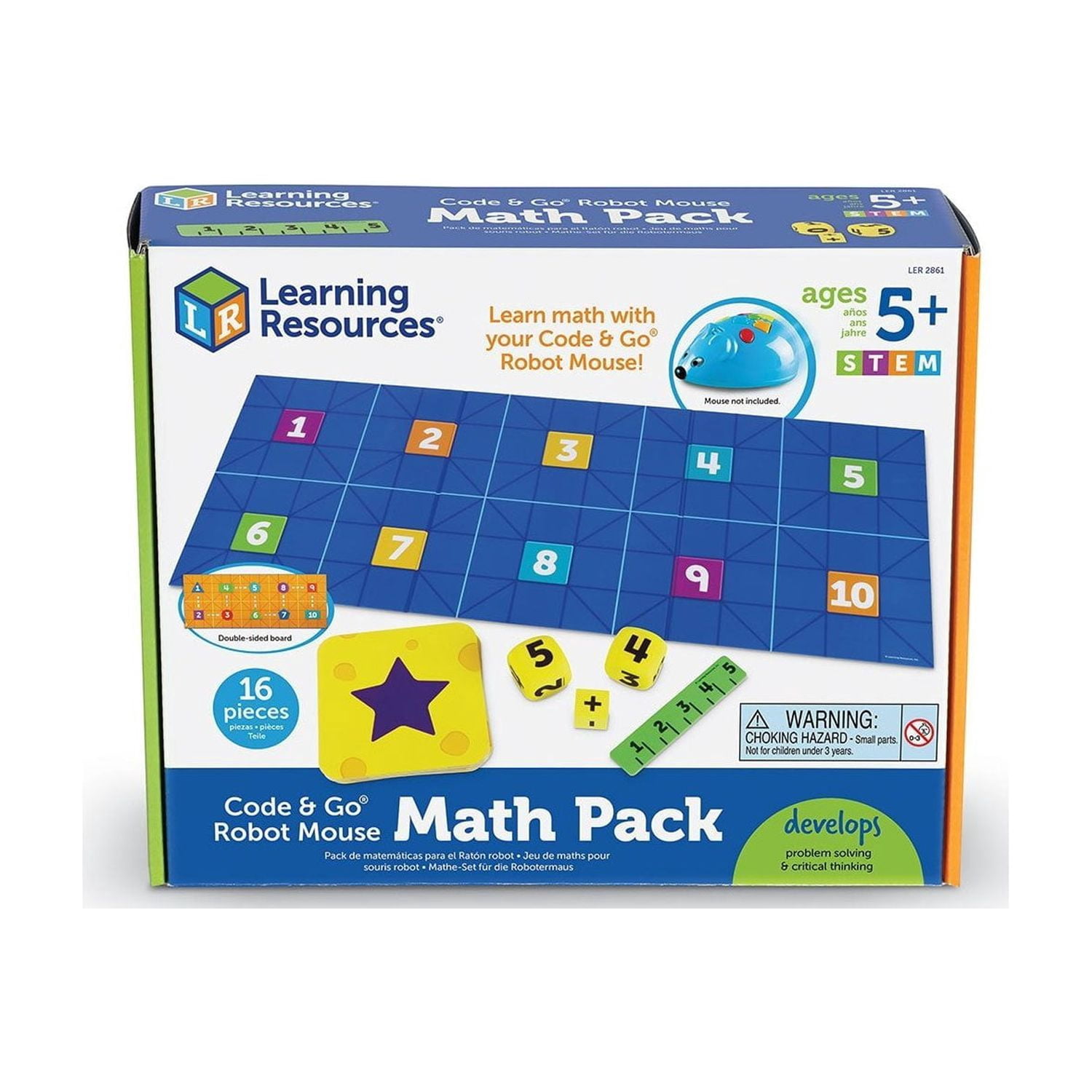Learning Resources Code & Go Robot Mouse Math Pack, Early Coding Toys, Ages 5+