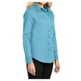 thumbnail image 4 of Womens Long Sleeve Easy Care Cotton/Polyester Shirt Maui Blue S, 4 of 6