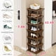 thumbnail image 3 of Zapatero vertical - Organizador de zapatos alto y estrecho para espacios pequeños, estante para zapatos de bambú de 7 niveles para entrada, armario, esquina, puerta, estante para zapatos delgado que, 3 of 8