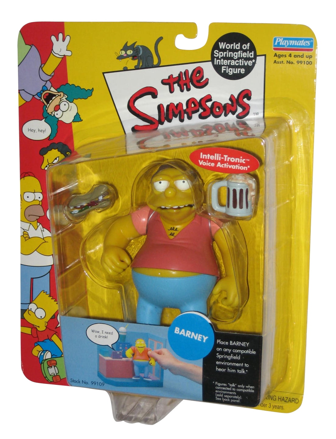 The Simpsons Wave 2 Barney Gumble Playmates Action Figure