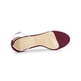 thumbnail image 4 of BLISSFUL STEP Women's Clear Ankle Strap Stiletto Heel Sandals Burgundy 10, 4 of 6
