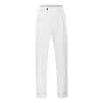 thumbnail image 4 of Prolriy Mens Dress Pants Men's Suit Trousers with Pleat and Expandable Waistband Classic Cut Outwear Men's Pants White S, 4 of 7