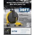 thumbnail image 3 of Carrete retráctil de cable de extensión DEWENWILS de 30 pies, calibre 16/3, 3 of 7