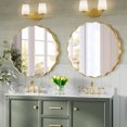 thumbnail image 6 of TEWLOSS 24inch Round Wavy Wall Mirror, Gold Metal Frame for Bathroom & Vanity Decor, 6 of 7