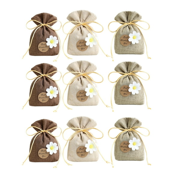 Weiweiguan 9Pcs Empty Sachet Bags Drawstring Sachet Bags Hanging Fragrance Sachets Car Pendants