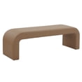 thumbnail image 4 of SAFAVIEH Couture Caralynn Solid Vegan Leather Modern Bench, Camel, 4 of 6