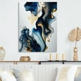 thumbnail image 2 of Designart Abstract Geode Marble Blue I Canvas Wall Art, 2 of 5