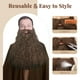 thumbnail image 4 of Disfraz de barba falsa de 45 cm de largo para cosplay de mago de Halloween, 4 of 9