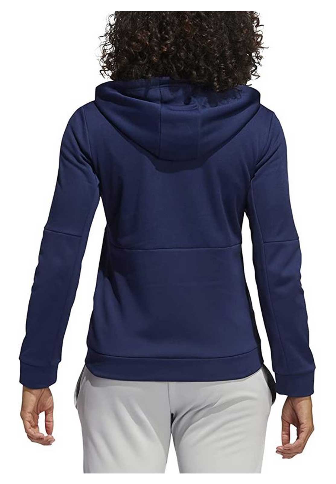 Adidas Women's TI FZ Full-Zip Jacket, Moisture Wicking - Navy Blue/White (XS)