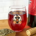thumbnail image 4 of Happy Halloween Dachshund Witches Hat Pumpkin Carving 15oz Stemless Wine Glass Mug Wiener Dog Lover Gifts Idea Wine Glasses Cup - 02019, 4 of 5