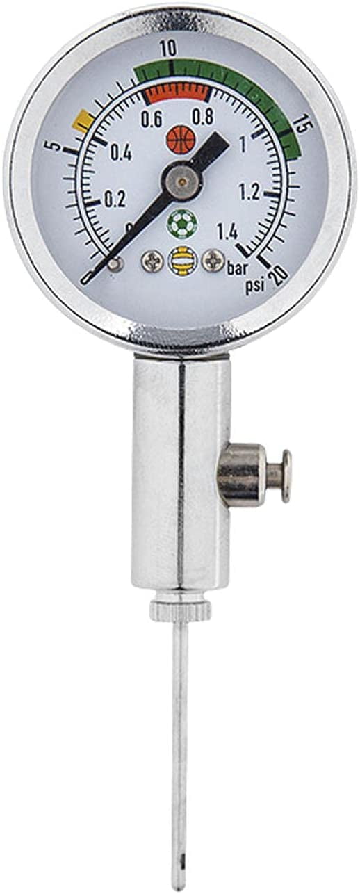 Ball Air Pressure Gauge, Heavy Duty Metal Made Accurate Ball Pressure