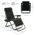 thumbnail image 5 of Hearth & Harbor Zero Gravity Chair Set of 2, Outdoor Lounge Chairs with Cup Holder, Black, 5 of 10