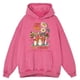 thumbnail image 3 of Sudadera con capucha para hombre estilo hip hop, 100 % algodón, de gran tamaño, holgada, con estampado retro desgastado, Let The Good Times Roll Mushroom Flower, 3 of 4