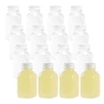 thumbnail image 2 of Bottle Tek 8 oz Square Clear Plastic Cold Pressed Juice Bottle - with Safety Cap - 2 1/4" x 2 1/4" x 4 3/4" - 100 count box, 2 of 5