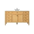 thumbnail image 3 of 60 inch single bathroom vanity in natural wood, 3 of 8
