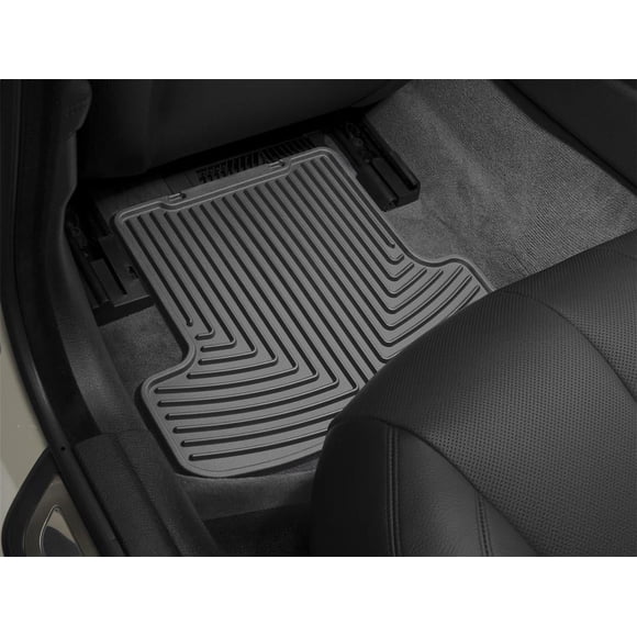 Weathertech Floor Mat W489 All-Weather; Direct-Fit; Deeply Sculpted Channels; Black; Thermoplastic Elastomer TPE; 2 Piece