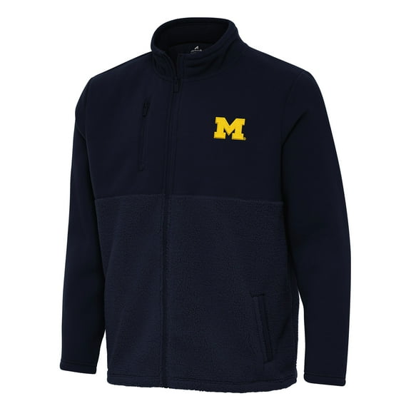 Men's Antigua Navy Michigan Wolverines Daily Fused Full-Zip Jacket