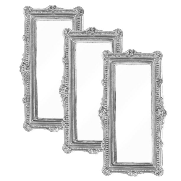 KAKOWELY 3 mini espejos decorativos para decoración de casa, miniaturas simuladas.