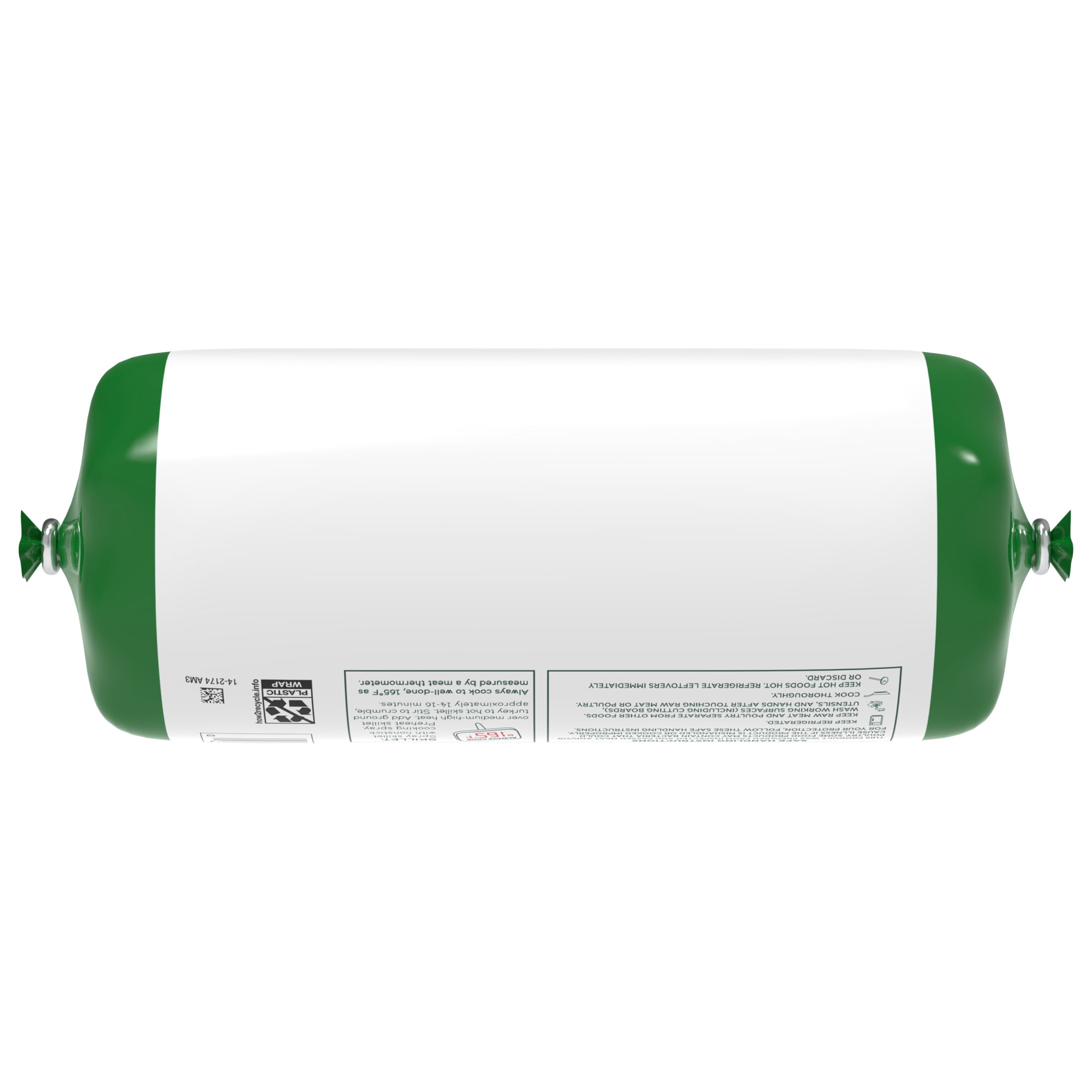 JENNIE-O Ground Turkey All Natural, 90/10%, Roll, 3 Pounds, 18 Grams of Protein per Serving